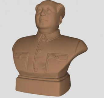 毛爷爷头像雕塑SU模型下载_sketchup草图大师SKP模型