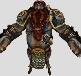 矮子巨人游戏卡通人物SU模型下载_sketchup草图大师SKP模型