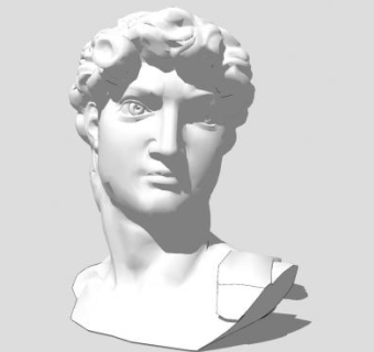 希腊风格石膏头像雕塑SU模型下载_sketchup草图大师SKP模型