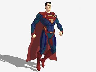 超级英雄超人角色SU模型下载_sketchup草图大师SKP模型