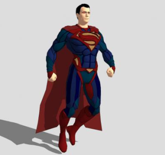 超级英雄超人角色SU模型下载_sketchup草图大师SKP模型