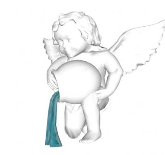 欧式水景倒水雕塑小天使SU模型下载_sketchup草图大师SKP模型