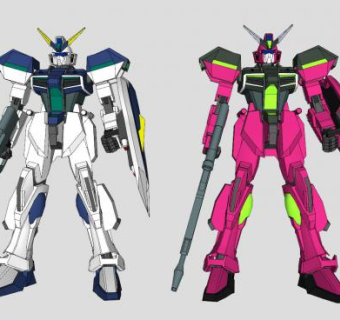 高达敢达机器人战士SU模型下载_sketchup草图大师SKP模型