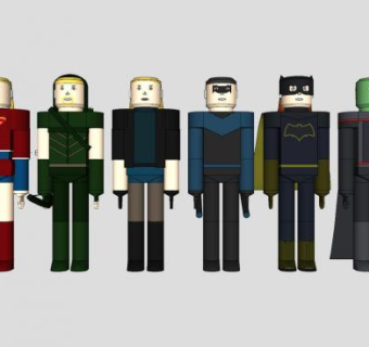 积木玩具小纵队SU模型下载_sketchup草图大师SKP模型