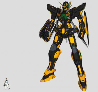 敢达高达机甲机器人SU模型下载_sketchup草图大师SKP模型