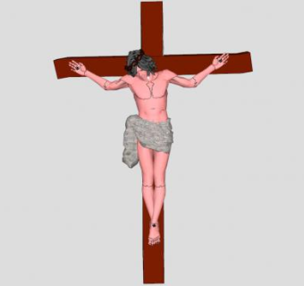 耶稣钉十字架SU模型下载_sketchup草图大师SKP模型