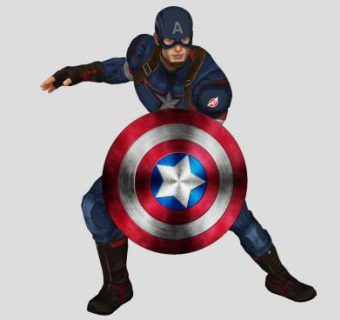 超级英雄美国队长SU模型下载_sketchup草图大师SKP模型