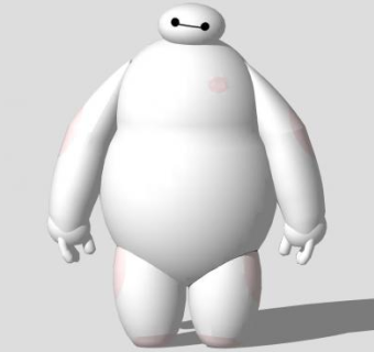 卡通超能战队大白SU模型下载_sketchup草图大师SKP模型