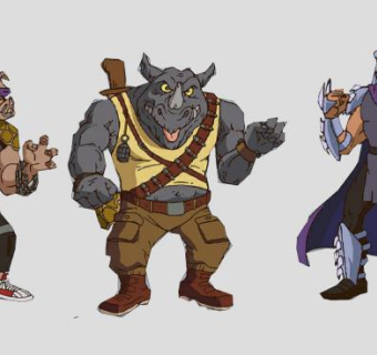 2D卡通神龟犀牛怪坏蛋SU模型下载_sketchup草图大师SKP模型