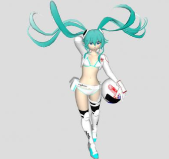 葱娘足球宝贝SU模型下载_sketchup草图大师SKP模型