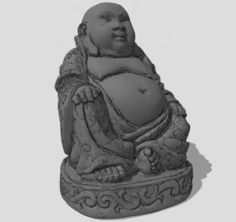 弥勒佛像石像佛像SU模型下载_sketchup草图大师SKP模型