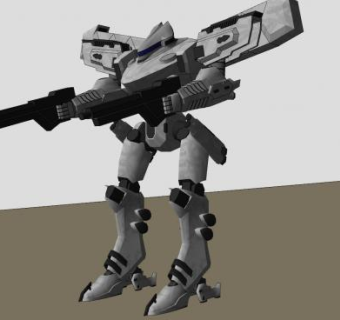 机甲机器人SU模型下载_sketchup草图大师SKP模型