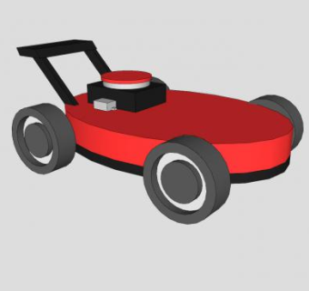 植物大战僵尸的屋顶推车SU模型下载_sketchup草图大师SKP模型