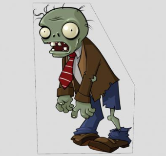 植物大战僵尸的普通僵尸SU模型下载_sketchup草图大师SKP模型