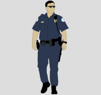 2D警卫人物sketchup模型下载_sketchup草图大师SKP模型