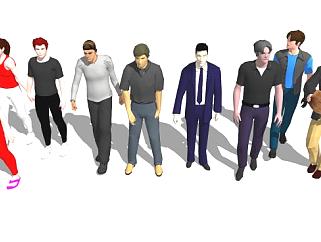 各形各色3D人物SU模型下载_sketchup草图大师SKP模型