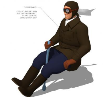 3D滑雪驾驶员SU模型下载_sketchup草图大师SKP模型