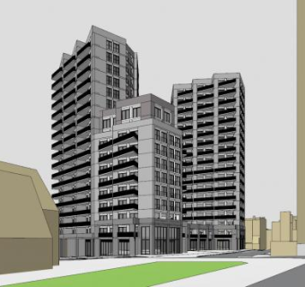 公寓楼房建筑SU模型下载_sketchup草图大师SKP模型