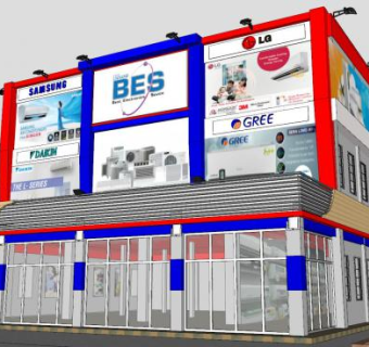 商业综合建筑楼SU模型下载_sketchup草图大师SKP模型