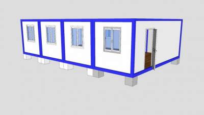 集装箱活动板房SU模型下载_sketchup草图大师SKP模型