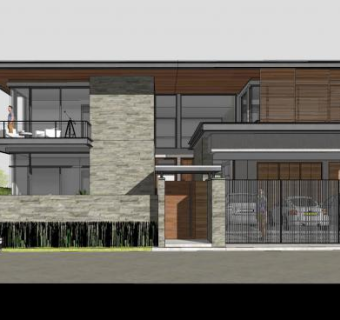 现代别墅住宅sketchup模型下载_sketchup草图大师SKP模型