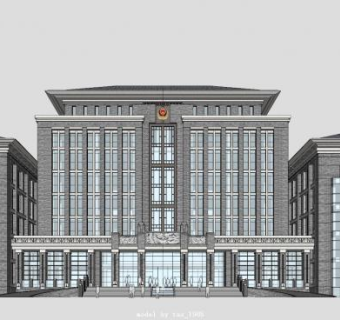 行政办公大楼sketchup模型下载_sketchup草图大师SKP模型