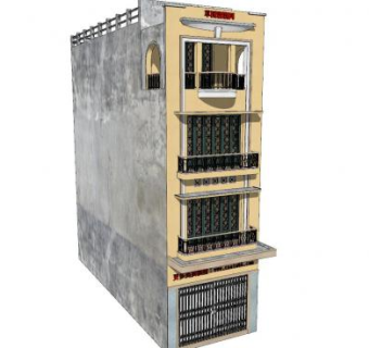 四层独栋民房SU模型下载_sketchup草图大师SKP模型