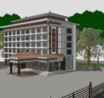 现代办公楼sketchup模型下载_sketchup草图大师SKP模型