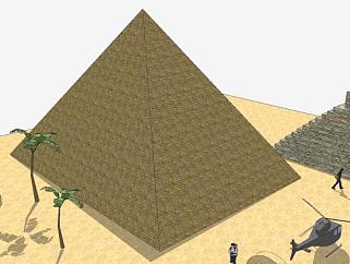 埃及<em>金字塔</em>建筑SU模型下载_sketchup草图大师SKP模型