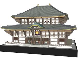 日式古建筑房屋SU模型下载_sketchup草图大师SKP模型