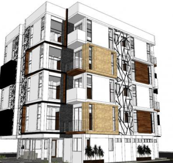 创意公寓住宅建筑SU模型下载_sketchup草图大师SKP模型