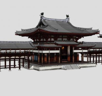 中式古建亭台SU模型下载_sketchup草图大师SKP模型