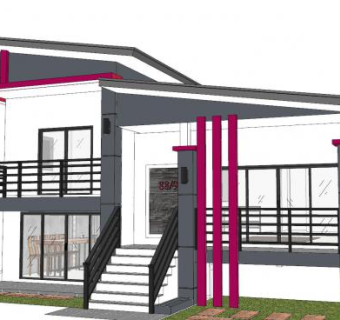 别墅住宅SU模型下载_sketchup草图大师SKP模型