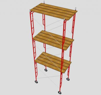三层和一层的脚手架SU模型_su模型下载 草图大师模型_SKP模型