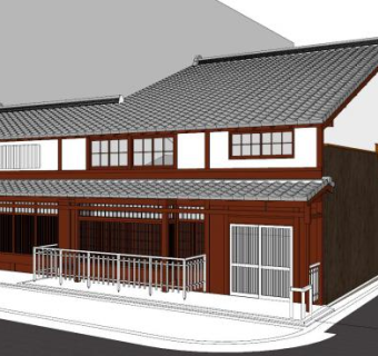 日式近代房屋住宅建筑SU模型下载_sketchup草图大师SKP模型