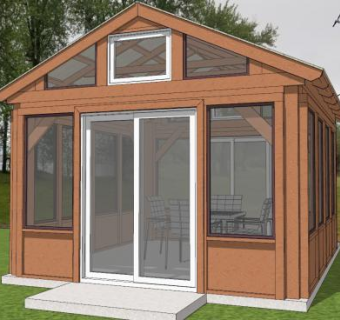 阳光房住宅SU模型下载_sketchup草图大师SKP模型