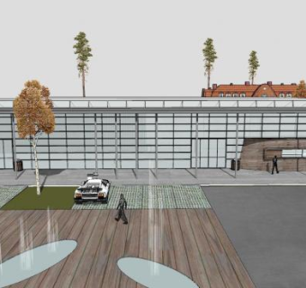 玻璃建筑体育馆中心SU模型下载_sketchup草图大师SKP模型