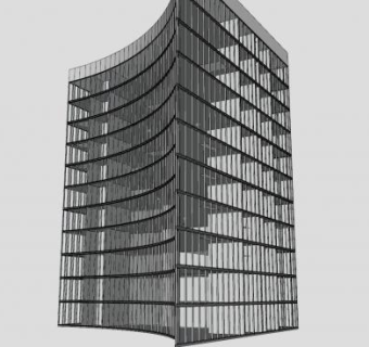 附异形楼房建筑SU模型下载_sketchup草图大师SKP模型