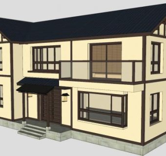 日式别墅住宅SU模型下载_sketchup草图大师SKP模型