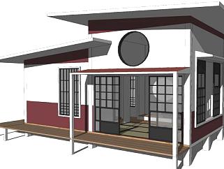 日式房屋住宅SU模型下载_sketchup草图大师SKP模型