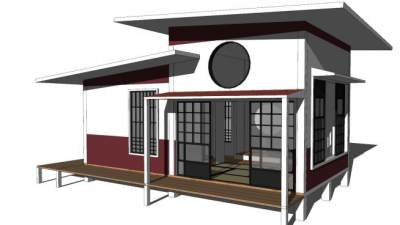 日式房屋住宅SU模型下载_sketchup草图大师SKP模型