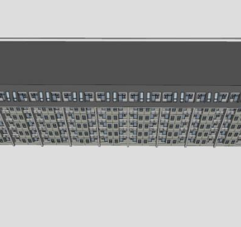 学校宿舍楼公寓楼SU模型下载_sketchup草图大师SKP模型