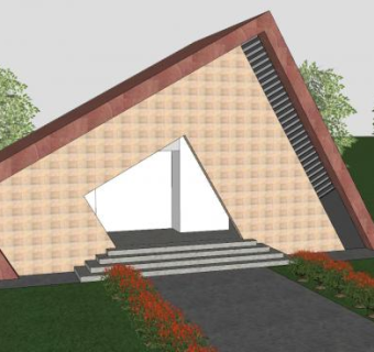 异形创意洗手间公厕SU模型下载_sketchup草图大师SKP模型