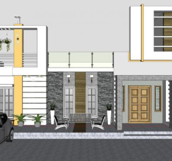 现代风别墅建筑sketchup模型下载_sketchup草图大师SKP模型