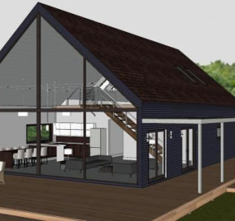 阳光房别墅SU模型下载_sketchup草图大师SKP模型