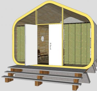 创意小公寓SU模型下载_sketchup草图大师SKP模型