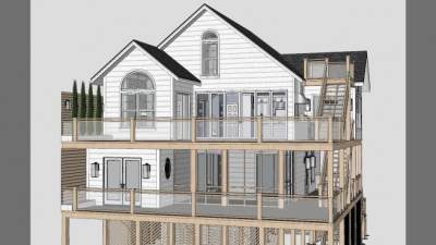 美式木房屋别墅住宅SU模型下载_sketchup草图大师SKP模型