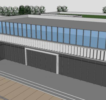 招商中心行政建筑SU模型下载_sketchup草图大师SKP模型