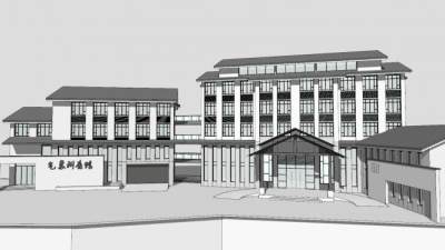 中式气象科普馆建筑SU模型下载_sketchup草图大师SKP模型