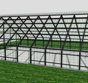 搭建阳光房植物园SU模型下载_sketchup草图大师SKP模型